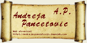 Andreja Pančetović vizit kartica